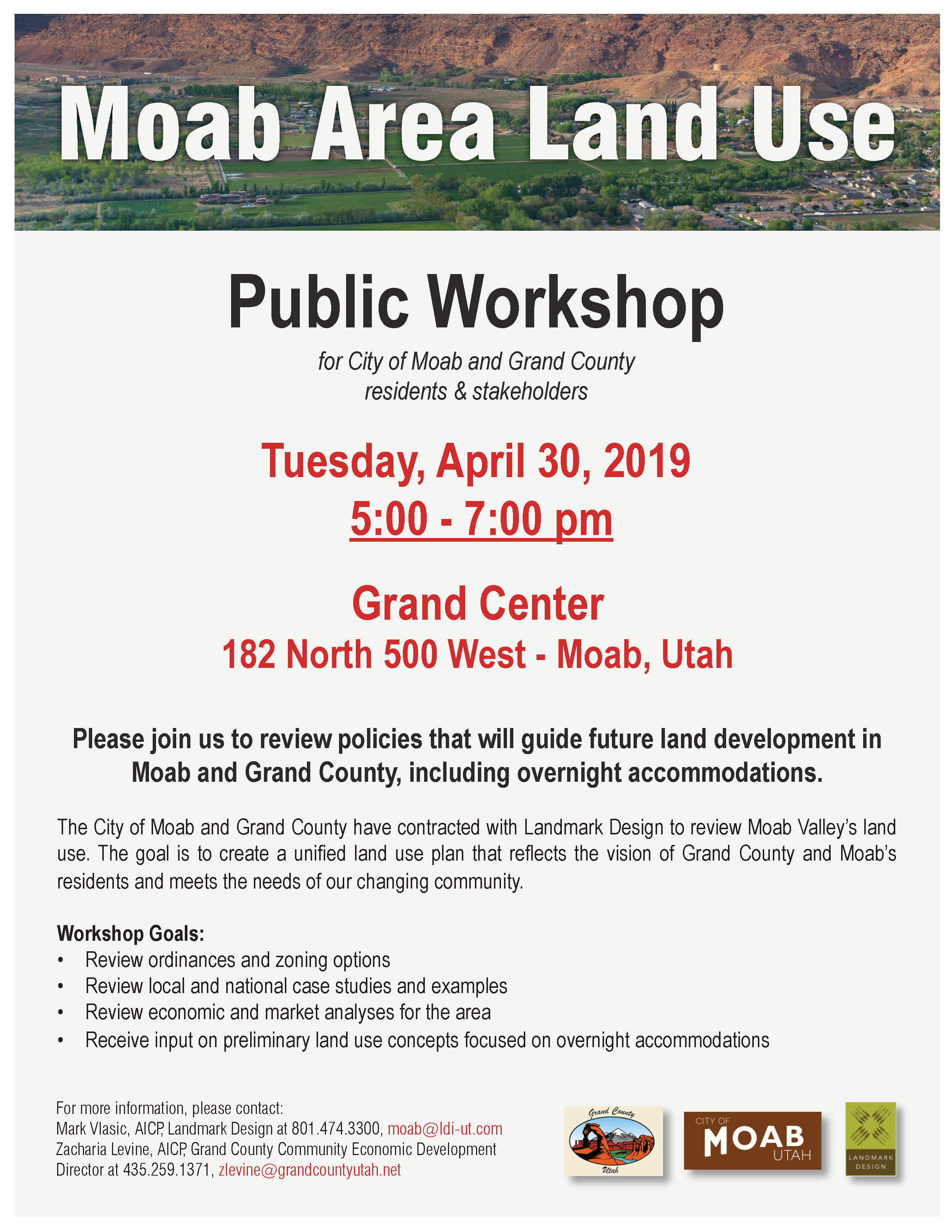 Moab Area Land Use - Public Workshop Flyer