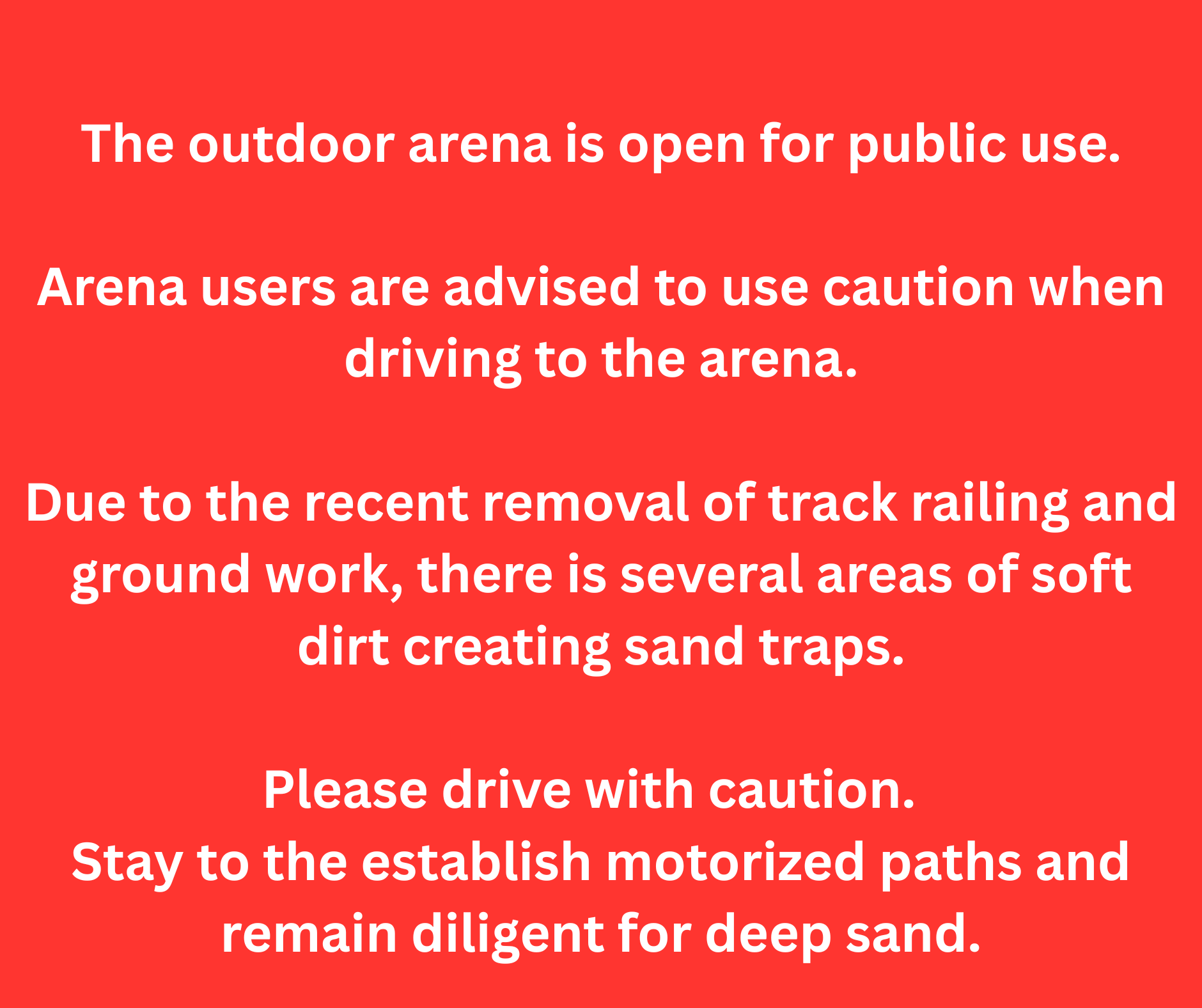 outdoor arena open